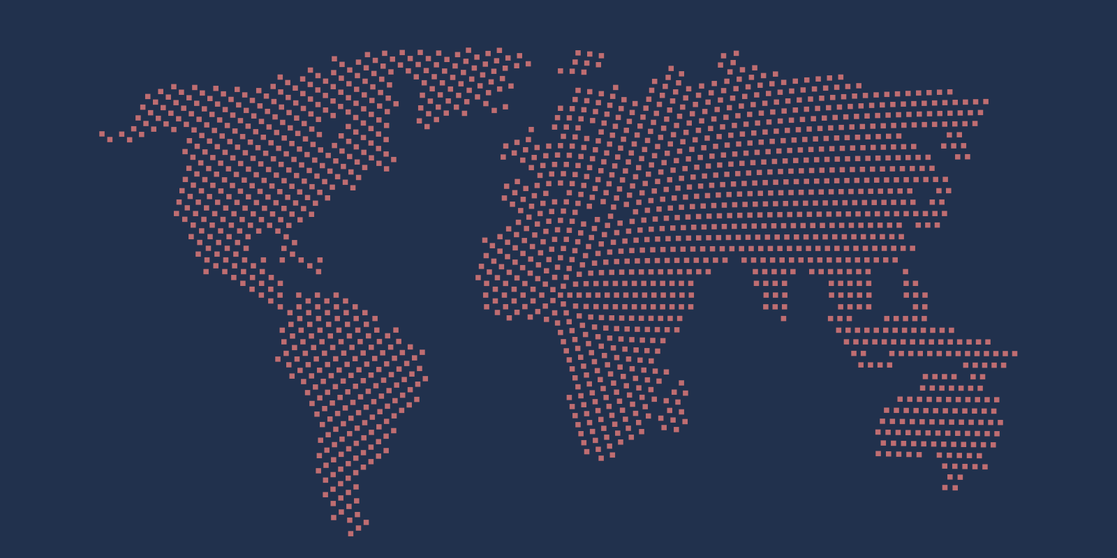 Netværks kort som vises over verdenen