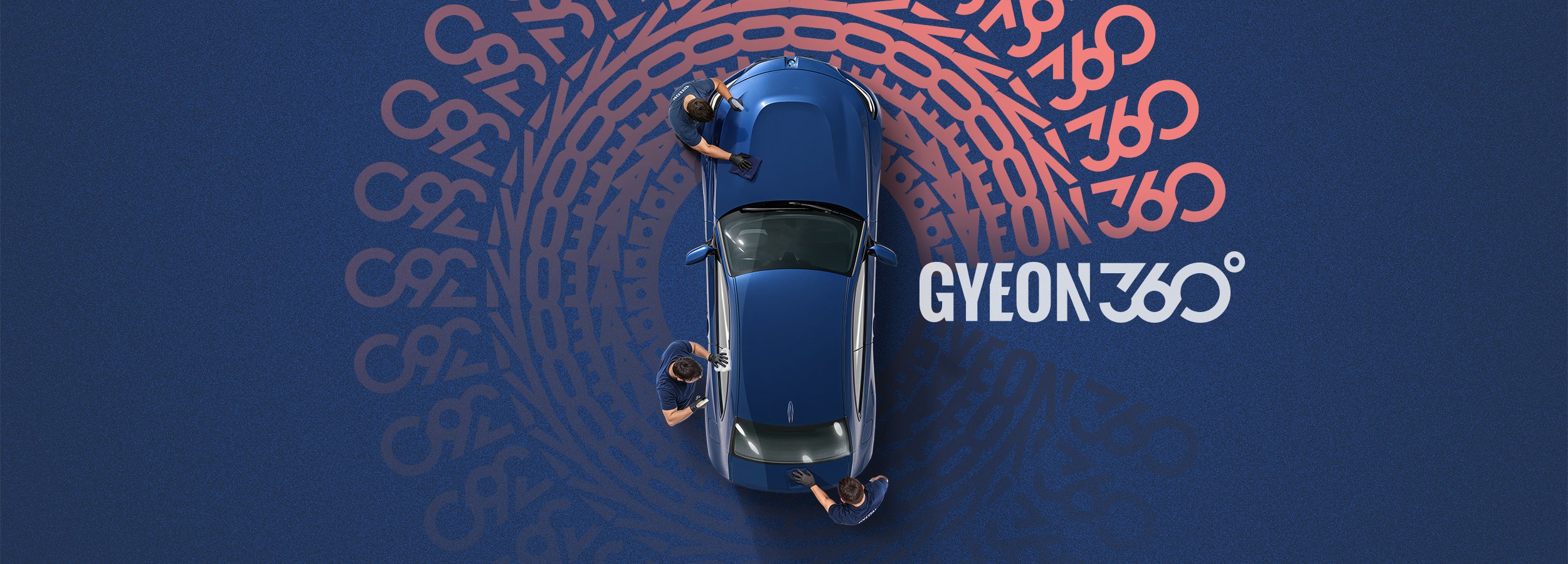 Gyeon360 netværksbanner med blå bil